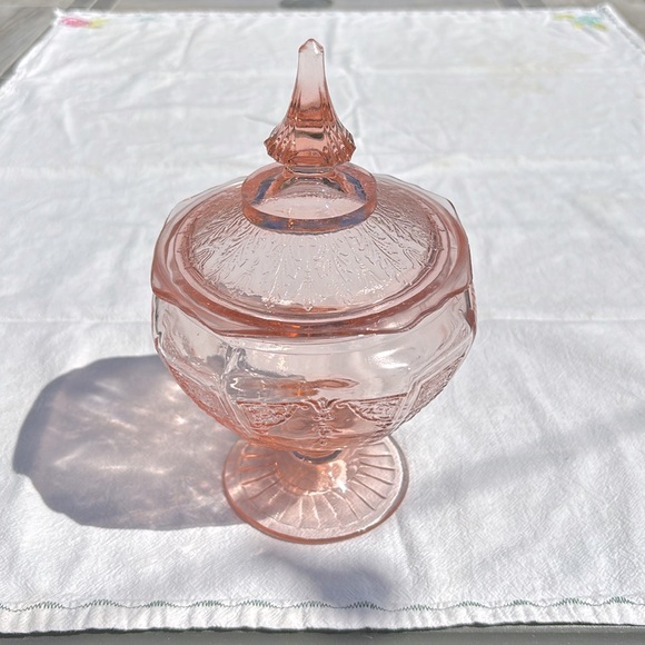 Anchor Hocking Other - 🎀 Vintage Anchor Hocking Pink Depression Glass Candy Jar